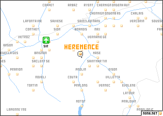 map of Hérémence