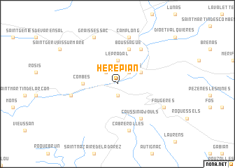 map of Hérépian