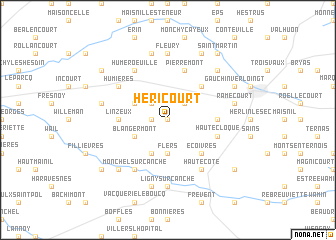 map of Héricourt