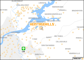 map of Heritage Hills