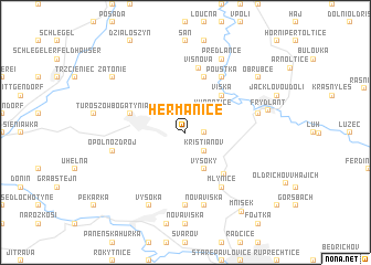 map of Heřmanice