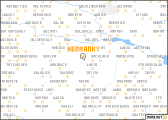 map of Heřmánky