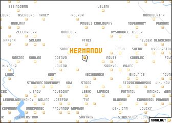 map of Heřmanov