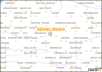 map of Hermelinghen