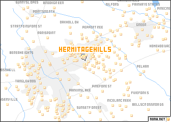 map of Hermitage Hills