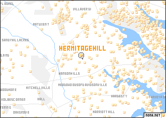 map of Hermitage Hill