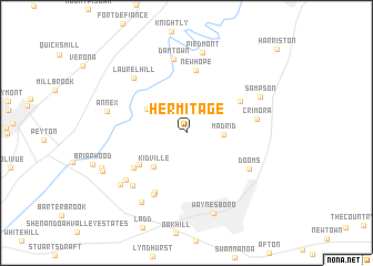 map of Hermitage