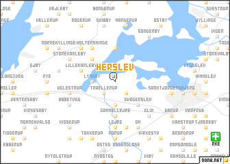 map of Herslev