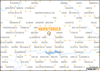 map of Herstošice