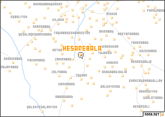map of Ḩeşār-e Bālā