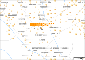 map of Ḩeşār-e Chūpān