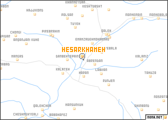 map of Ḩeşār Khāmeh