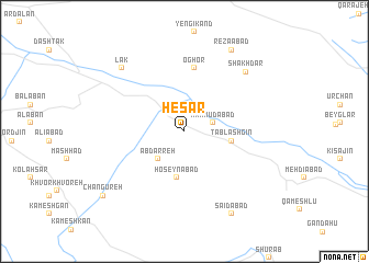 map of Ḩeşār