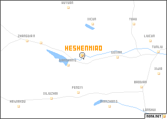 map of Heshenmiao