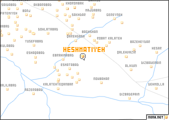 map of Ḩeshmatīyeh