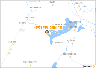 map of Hester Landing