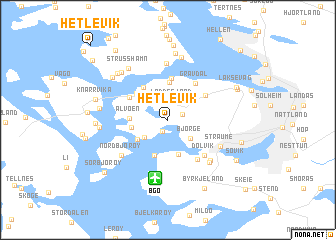 map of Hetlevik