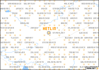 map of Hetlín