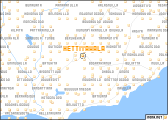 map of Hettiyawala