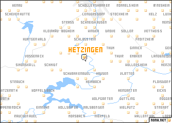 map of Hetzingen