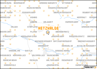 map of Hetzwalde