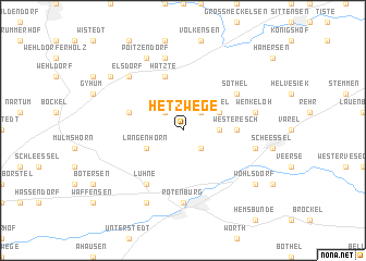 map of Hetzwege