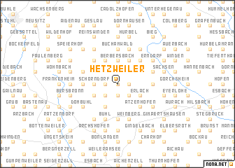 map of Hetzweiler