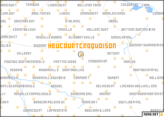 map of Heucourt-Croquoison