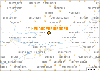 map of Heudorf bei Mengen