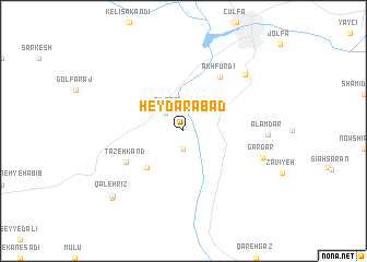 map of Ḩeydarābād