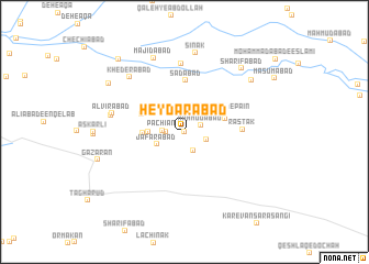 map of Ḩeydarābād