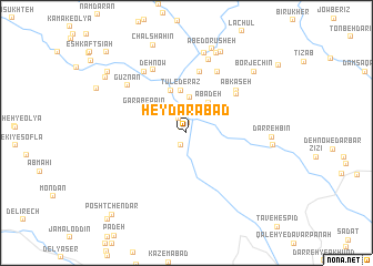 map of Ḩeydarābād