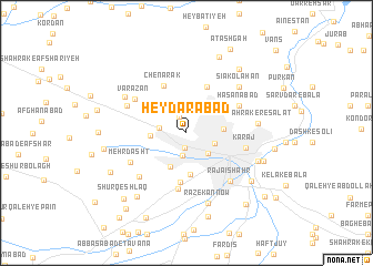 map of Ḩeydarābād