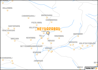 map of Ḩeydarābād