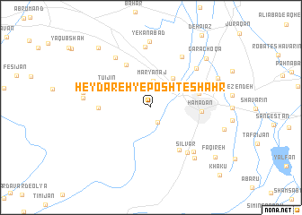 map of Ḩeydareh-ye Posht-e Shahr