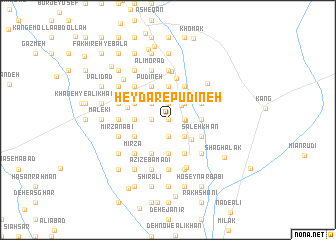 map of Ḩeydar-e Pūdīneh