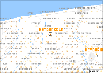 map of Ḩeydar Kolā