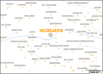 map of Hezār Jerīb