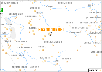 map of Hezār Mashkī