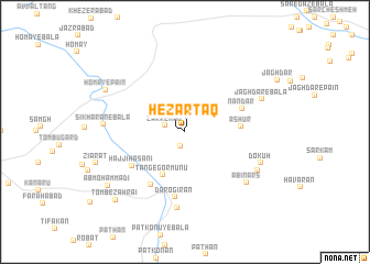 map of Hezārţāq