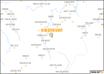 map of Hibonawan