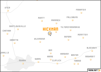 map of Hickman