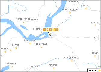 map of Hickman