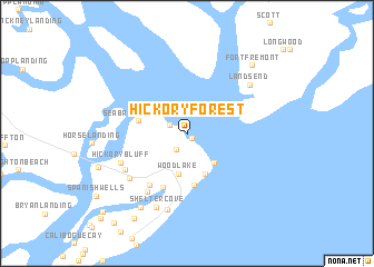 map of Hickory Forest
