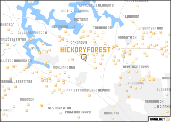 map of Hickory Forest