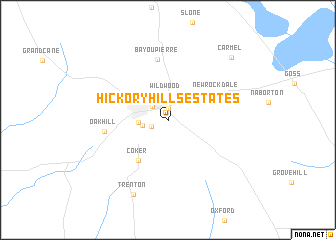 map of Hickory Hills Estates
