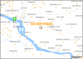 map of Hickory Ridge