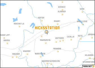 map of Hicks Station