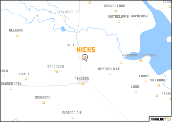 map of Hicks