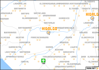 map of Hidalgo